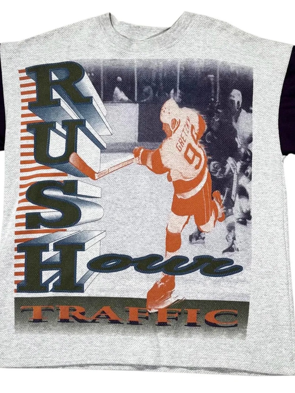Vintage Wayne Gretzky Rush Hour Traffic Graphic Jersey Shirt (Size L)